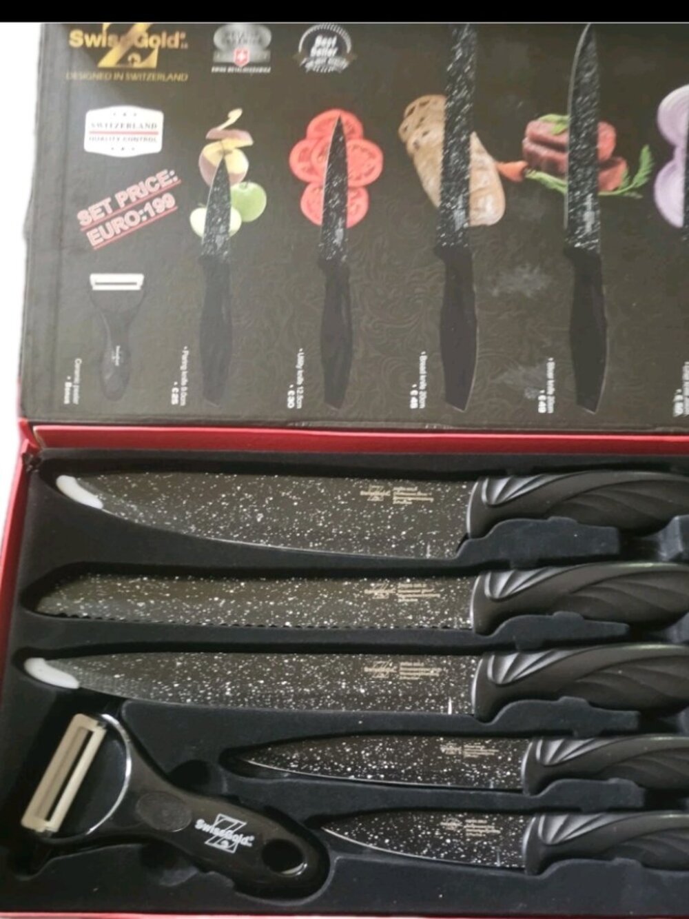 Swiss Gold Z Pro-Line 6-Piece Kitchen Knife Set